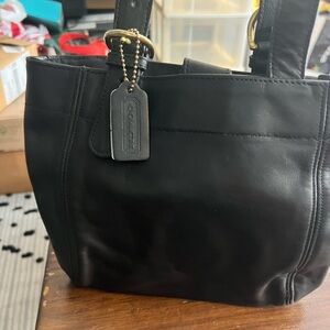 Coach vintage Black Leather Tote Bag